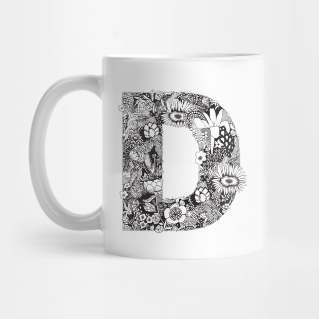 Floral Letter D by HayleyLaurenDesign